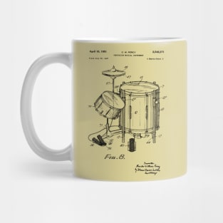 Drum Kit Player Gift Patent Art 1951 Mug